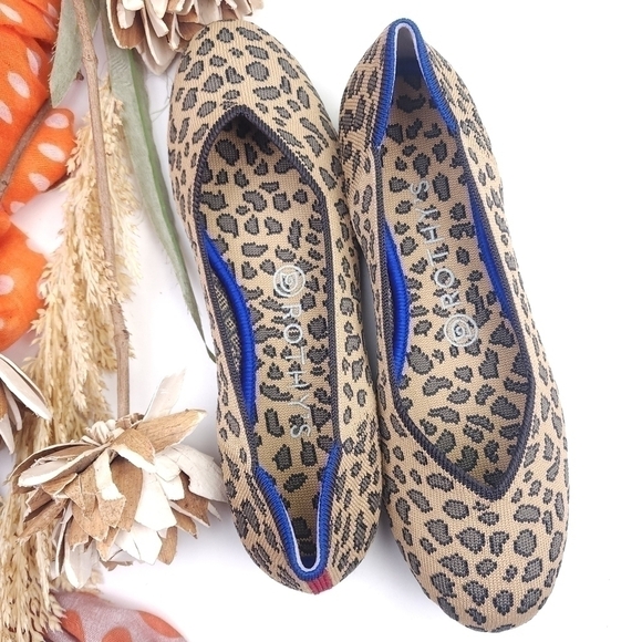 ROTHY'S Leopard Print Ballet Flats Sz 7.5 - Picture 7 of 10